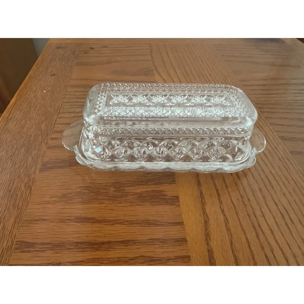 Anchor Hocking glass butter dish